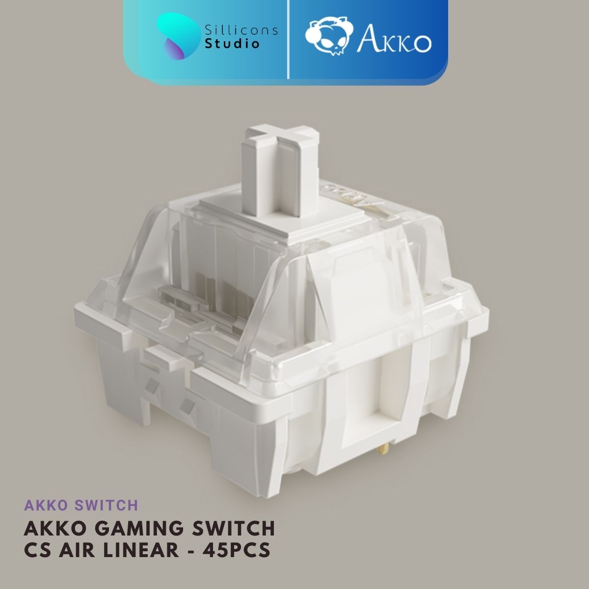 (45 ตัว) Akko CS Switch - Air Switch Linear Switch สวิตช์คีย์บอร์ด Mechanical Switch สำหรับ Mechanical Keyboard