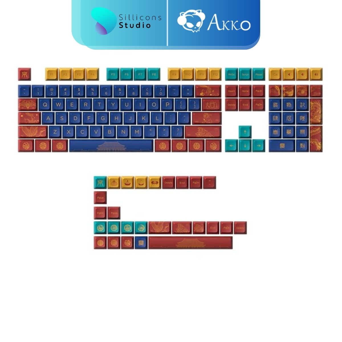 คีย์แคป Akko JDA Keycap set -World Tour-Beijing 135 ปุ่ม Keycap Set