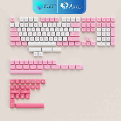 แคปคีย์ AKKO PBT Prunus LANNESIANA Low-Keycap คีย์แคป 158 ปุ่ม ASA Profile