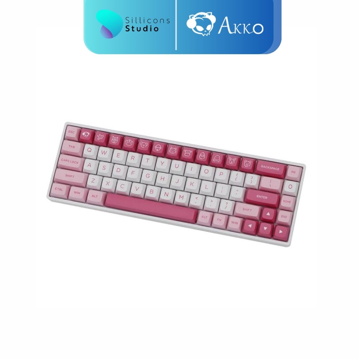 แคปคีย์ AKKO PBT Prunus LANNESIANA Low-Keycap คีย์แคป 158 ปุ่ม ASA Profile