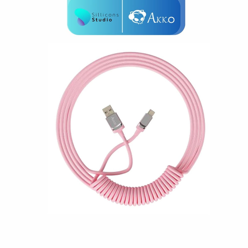 AKKO GAMING CABLE COILED 4 สี สายคีย์บอร์ด USB Type C to A สายขด สำหรับ Mechanical Keyboard คีย์บอร์ดคัสต้อม คีย์บอร์ด