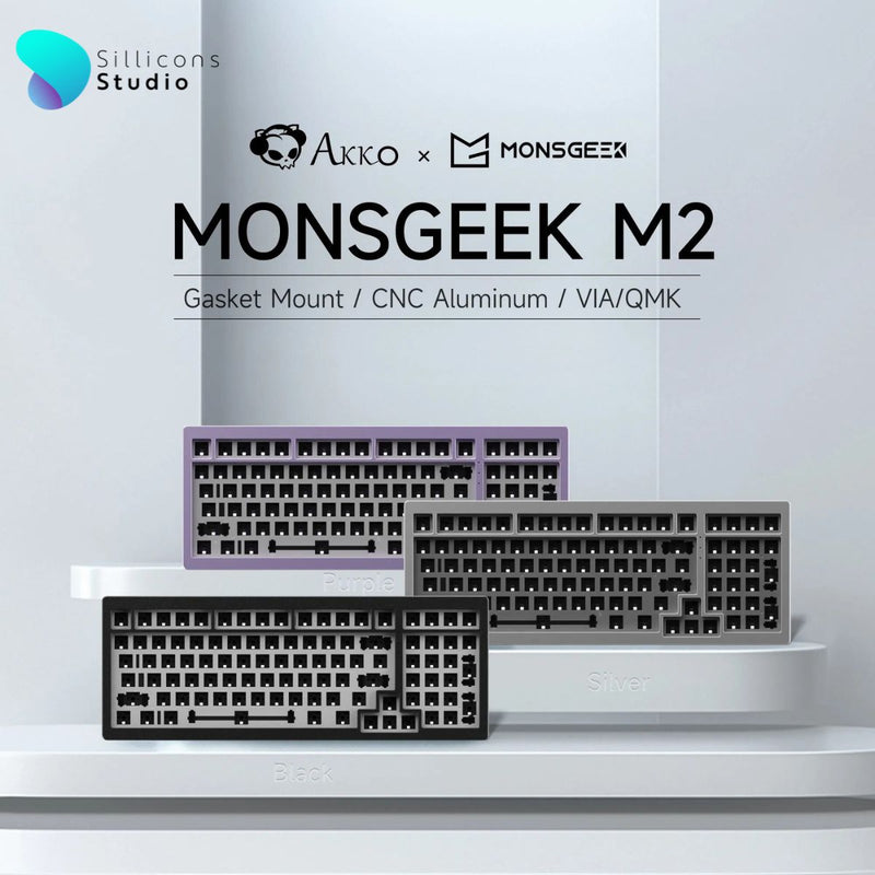 คีย์บอร์ด MonsGeek M2 Aluminium QMK VIA 98% 1800 เคสอลูมิเนียม Wired RGB Hotswap Gasket Custom Mechanical Keyboard Akko