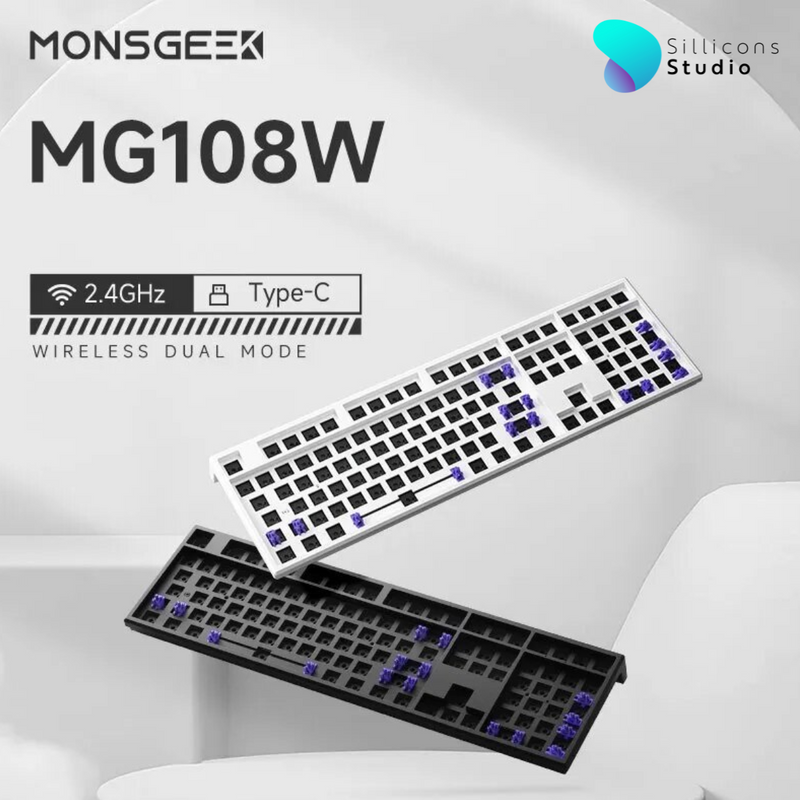 คีย์บอร์ด MonsGeek MG108W Kit Full size Barebone Kit 2.4G Gasket Hotswap WirelessMechanical Keyboard คีย์บอร์ดไร้สาย Akk