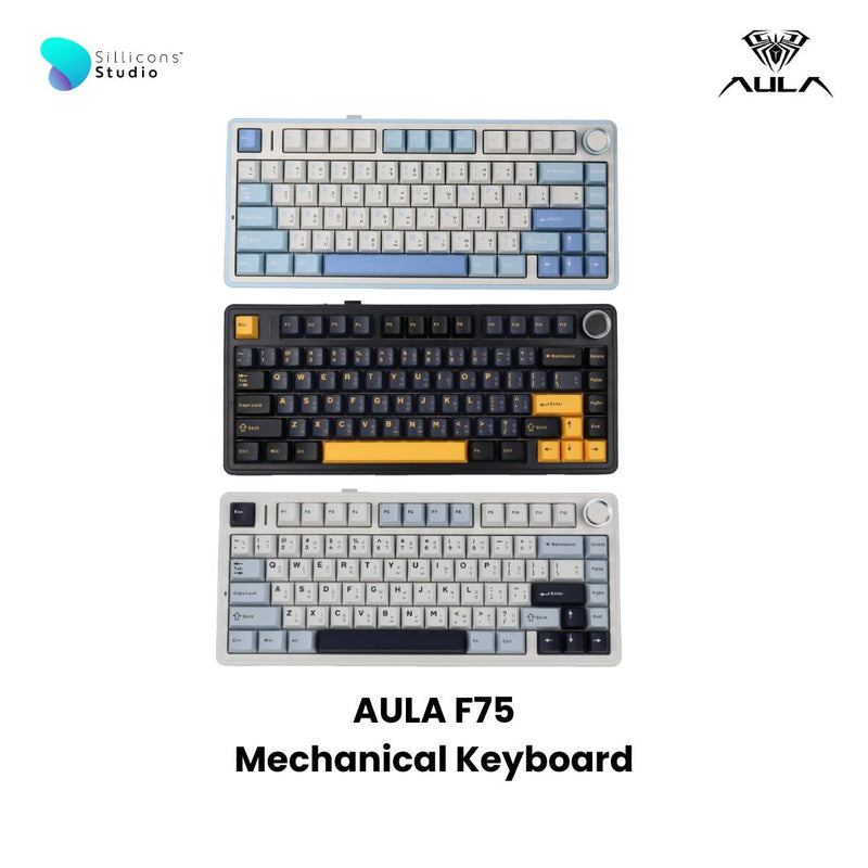 คีย์บอร์ดไร้สาย - AULA F75 Gasket Mechanical Keyboard คีย์ไทย รับประกัน 2 ปี