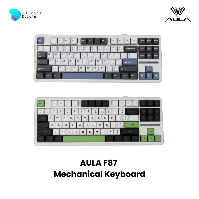 คีย์บอร์ดไร้สาย - AULA F87 Gasket Mechanical Keyboard คีย์ไทย รับประกัน 2 ปี