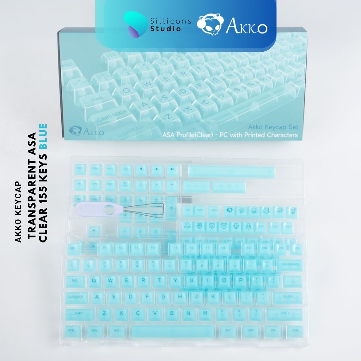 คีย์แคป Akko ASA Clear Profile 155 Keys Keycap (EN)