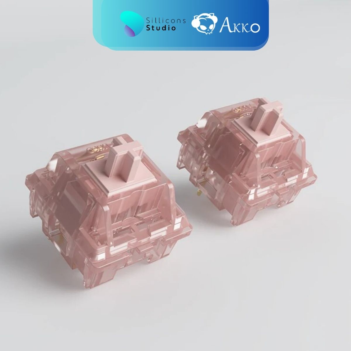 (45 ตัว) Akko Haze Pink Silent Switch Linear switch สวิตช์เงียบ Mechanical Switch สำหรับ Mechanical Keyboard