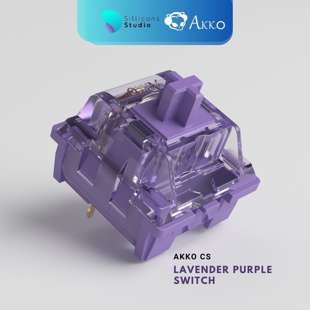 (45 ตัว) AKKO CS Lavender Purple Switch Tactile สวิตช์คีย์บอร์ด Mechanical Switch สำหรับ Mechanical Keyboard Switch