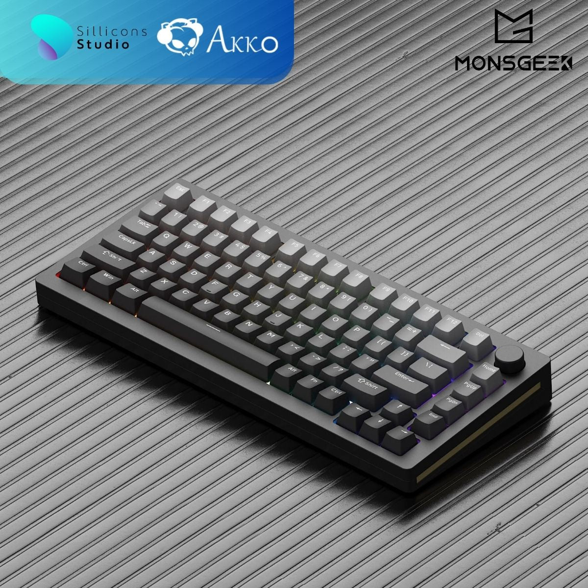 คีย์บอร์ด MonsGeek M1W Aluminium 75% เคสอลูมิเนียม 2.4GHz Bluetooth Wireless RGB Hotswap Custom Mechanical Keyboard