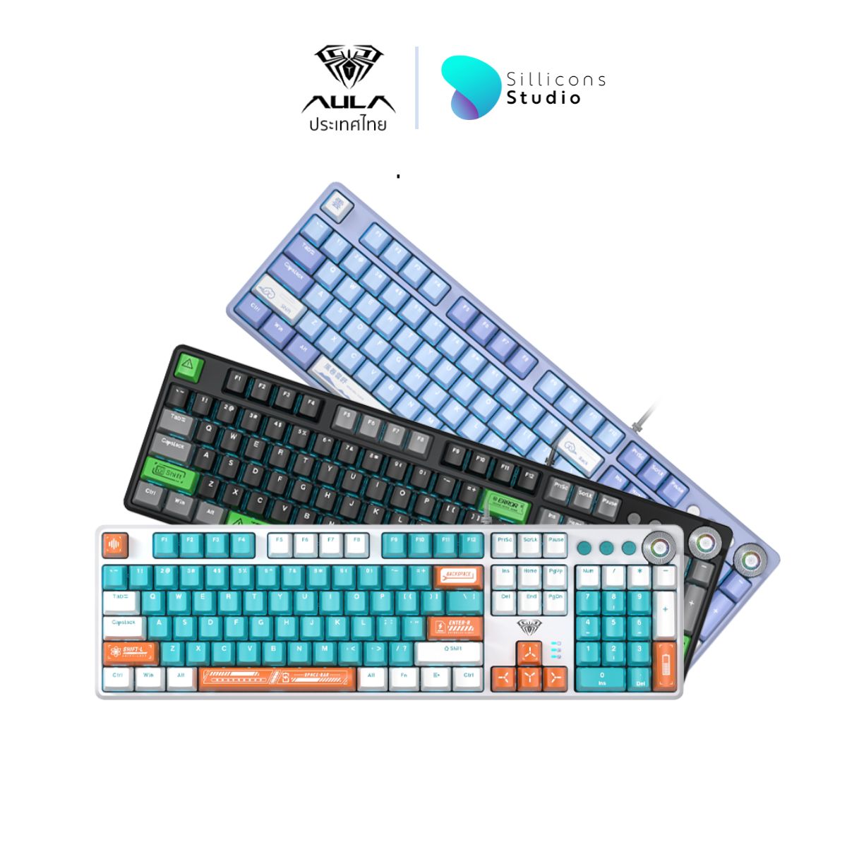 AULA F2088PRO MECHANICAL KEYBOARD Mechanical Blue switch 104 keys (คีย์ภาษาไทย)