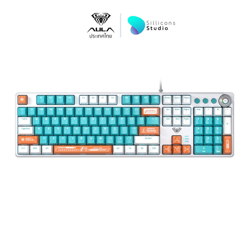 AULA F2088PRO MECHANICAL KEYBOARD Mechanical Blue switch 104 keys (คีย์ภาษาไทย)