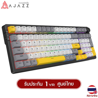 (คีย์ไทย) คีย์บอร์ดเกมมิ่ง Ajazz AK992 Tri-Mod RGB Version 99Key Gasket Mechanical Keyboard รับประกันสินค้า 1 ปี