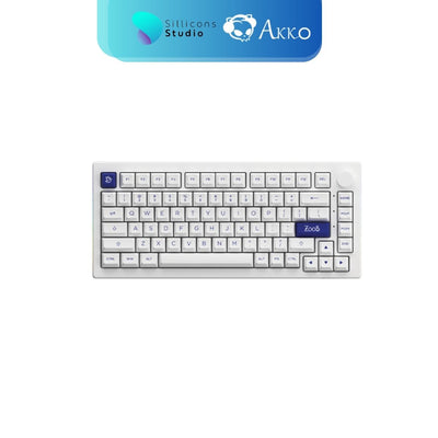 คีย์บอร์ด AKKO 5075B Plus Blue on White 75% RGB Hotswap 2.4G Bluetooth Wireless Mechanical Keyboard คีย์บอร์ดไร้สาย