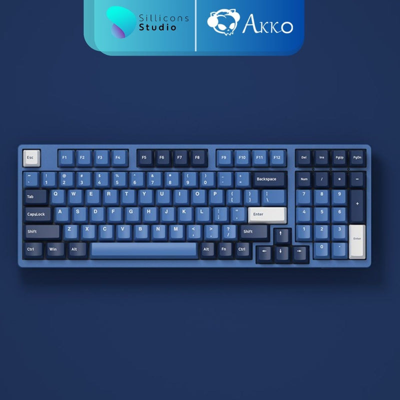 คีย์บอร์ด AKKO 3098B Ocean Star RGB Hotswap 2.4GHz Bluetooth Wireless 98% Mechanical Keyboard