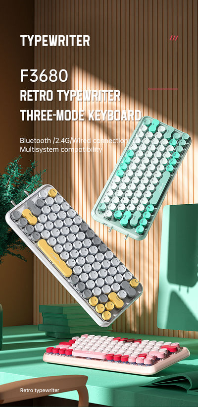 AULA F3680 BT&WIRELESS MECHANICAL KEYBOARD (รับประกันสินค้า 2 ปี)