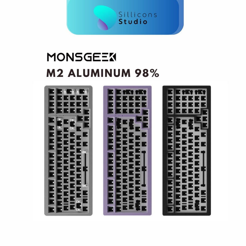 คีย์บอร์ด MonsGeek M2 Aluminium QMK VIA 98% 1800 เคสอลูมิเนียม Wired RGB Hotswap Gasket Custom Mechanical Keyboard Akko