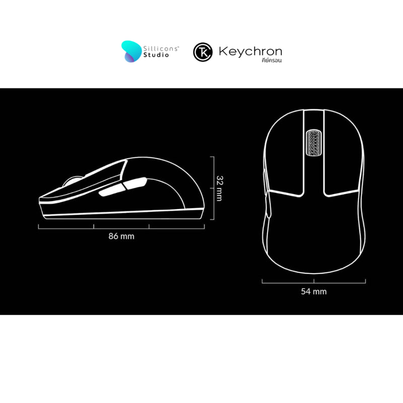 เม้าส์ไร้สาย ขนาดเล็กพิเศษ Keychron M4 Wireless mouse