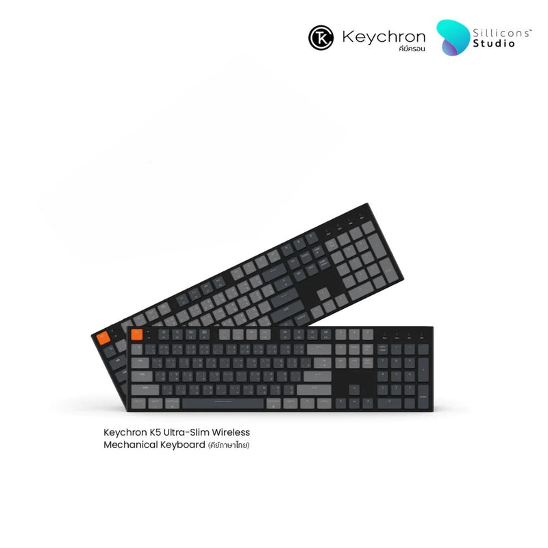 Keychron K5 Full size Ultra slim Wireless mechanical Keyboard คีย์บอร์ดไร้สาย ภาษาไทย