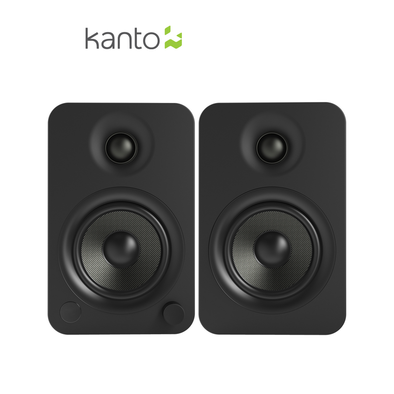 Kanto YU4 ลำโพงคุณภาพ Powered Bookshelf Speakers with Bluetooth and Phono Preamp