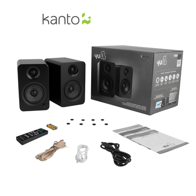 Kanto YU4 ลำโพงคุณภาพ Powered Bookshelf Speakers with Bluetooth and Phono Preamp