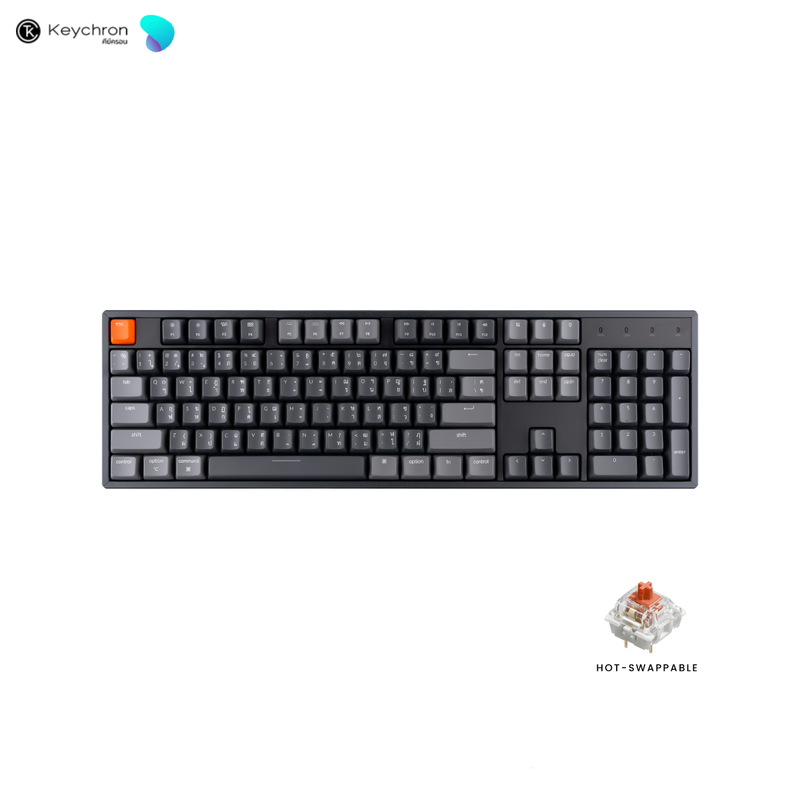 Keychron K10 Wireless Mechanical Keyboard (Silent Switch) Thai (คีย์บอร์ดไร้สายภาษาไทยขนาด 100%)