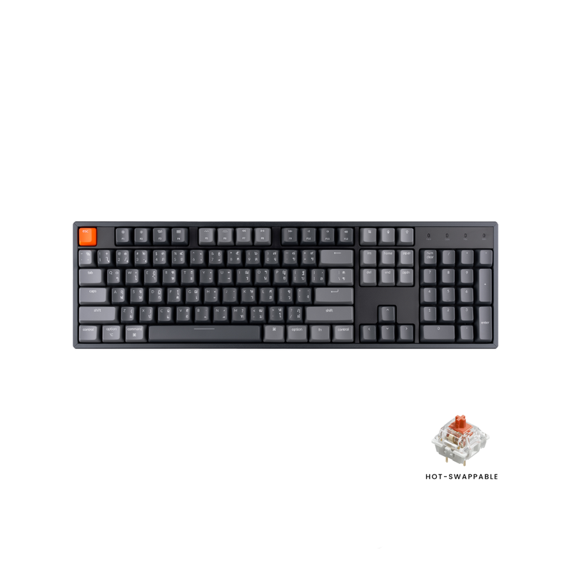 Keychron K10 Wireless Mechanical Keyboard (Silent Switch) Thai (คีย์บอร์ดไร้สายภาษาไทยขนาด 100%)