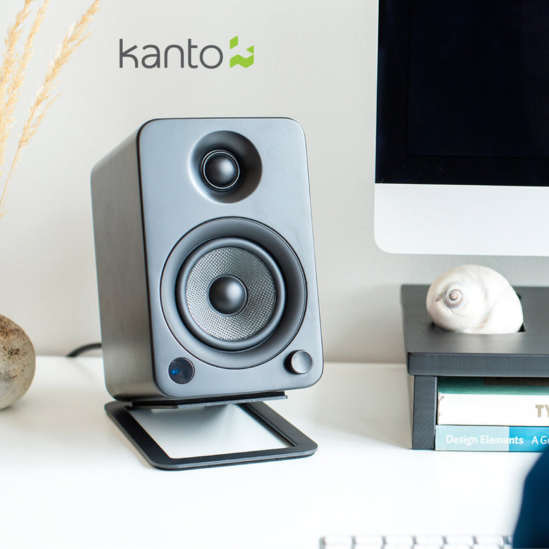 ขาตั้งลำโพงโลหะ Kanto S4 Desktop Speaker Stands ขาตั้งลำโพง Kanto รุ่น YU4 หรือขนาดใกล้เคียง