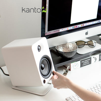 ขาตั้งลำโพงโลหะ Kanto S4 Desktop Speaker Stands ขาตั้งลำโพง Kanto รุ่น YU4 หรือขนาดใกล้เคียง