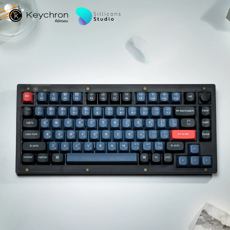 Keychron V1 Custom Keyboard QMK VIA TH-EN (คัสต้อม คีย์บอร์ดภาษาไทยขนาด 75%)